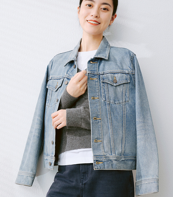 全新升级土耳其ORTA全棉牛仔长袖外套女