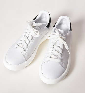 定义未来JIN口白色牛皮 6cm厚底休闲老爹鞋