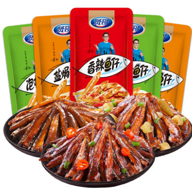 贤哥鱼仔香辣味240g盒装鱼干湖南特产休闲小吃零食即食